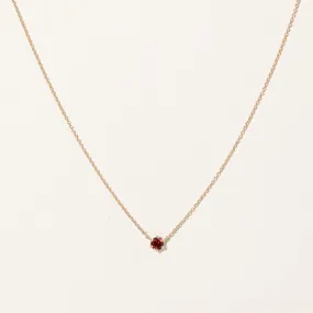 100 Ways' Mozambique Garnet Pendant Necklace | 0.33ct | 18" |