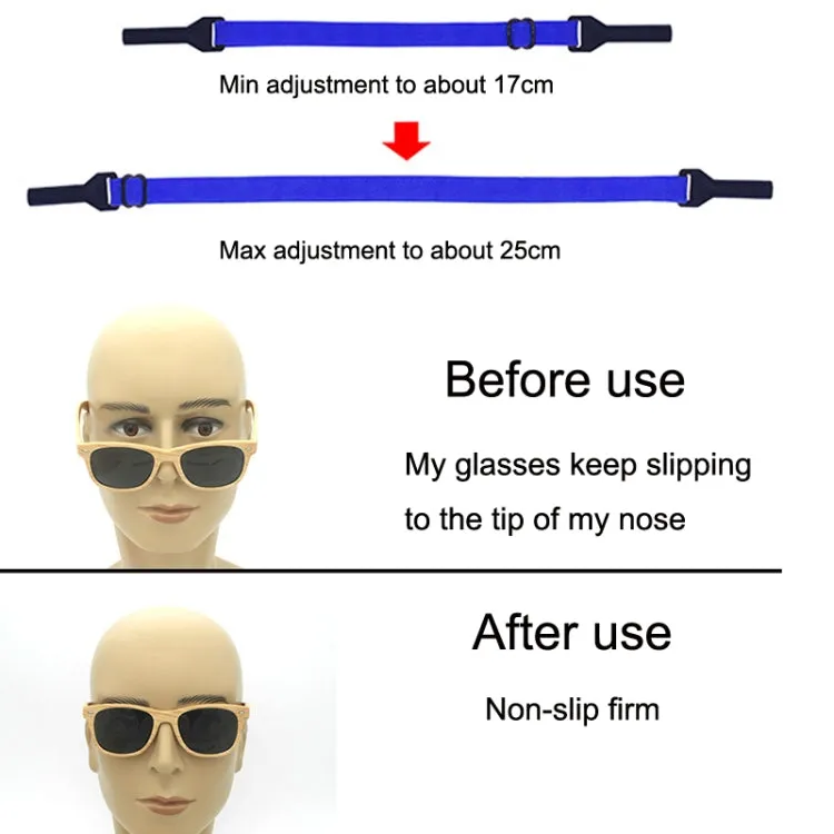 10pcs Short Style Glasses Non-Slip Rope Adjustable Elastic Sports Legs Anti-Drop Fixed Strap(Light Purple)