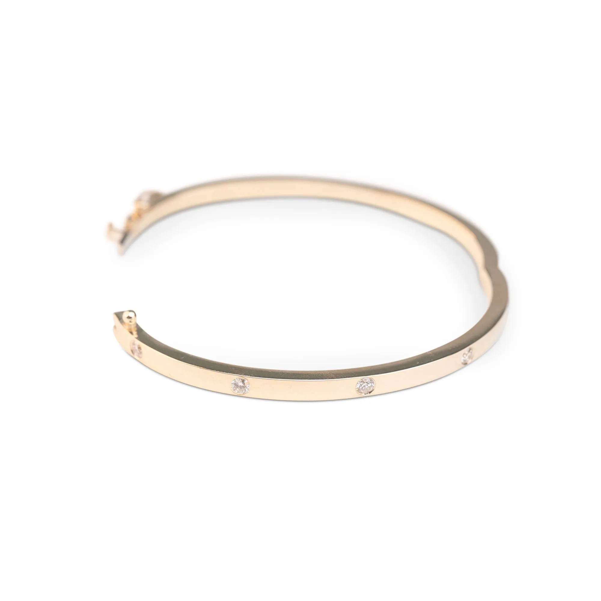 14K Diamond Eternity Bangle