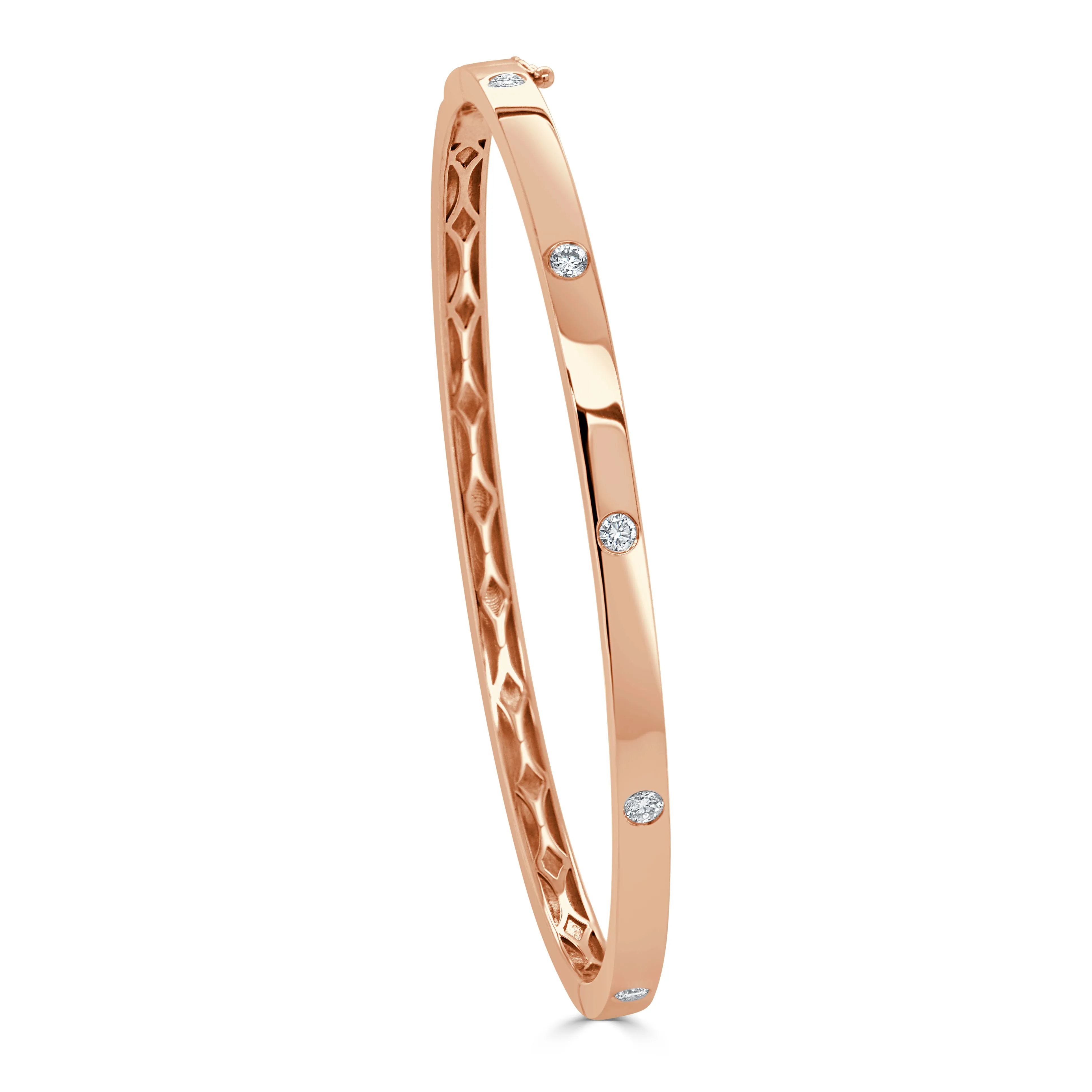 14K Gold & Diamond Bangle - 0.30ct