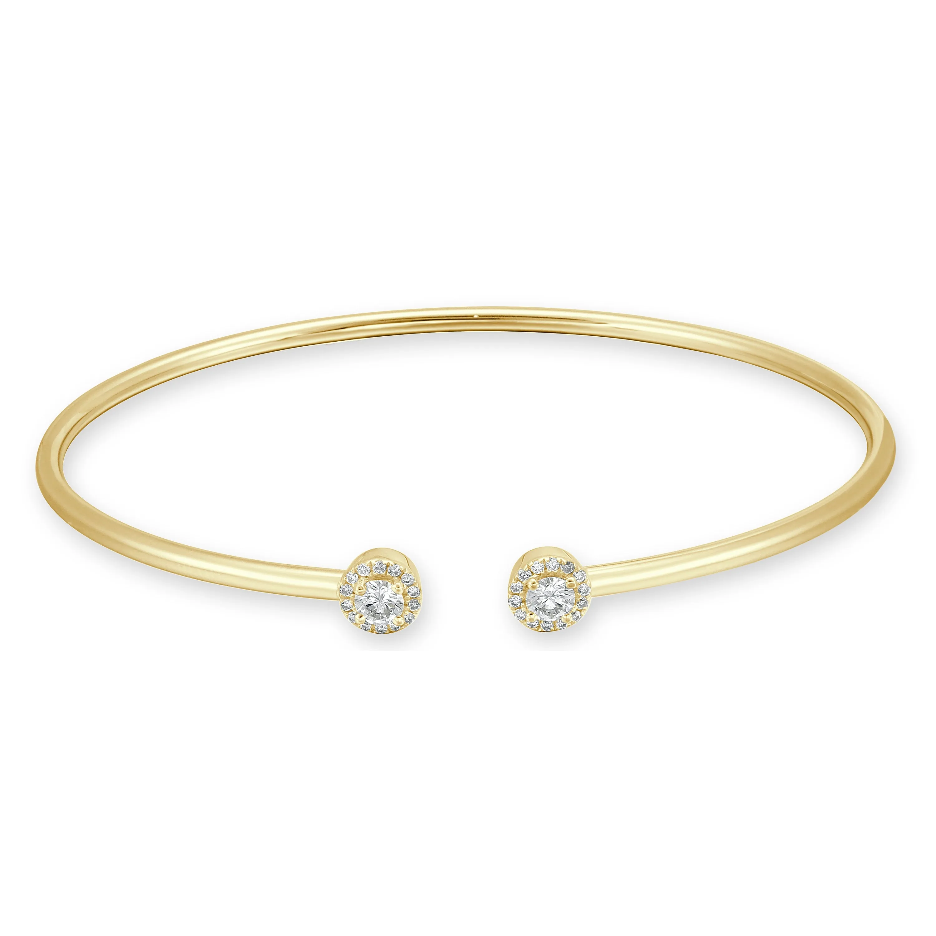 14k Gold & Diamond Flexible Bangle - 0.29ct