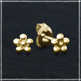 14k Gold Dainty Stud Earrings | Hippie Heart