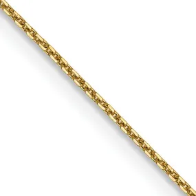 14k Yellow Gold 0.80mm wide Round Link Cable Chain