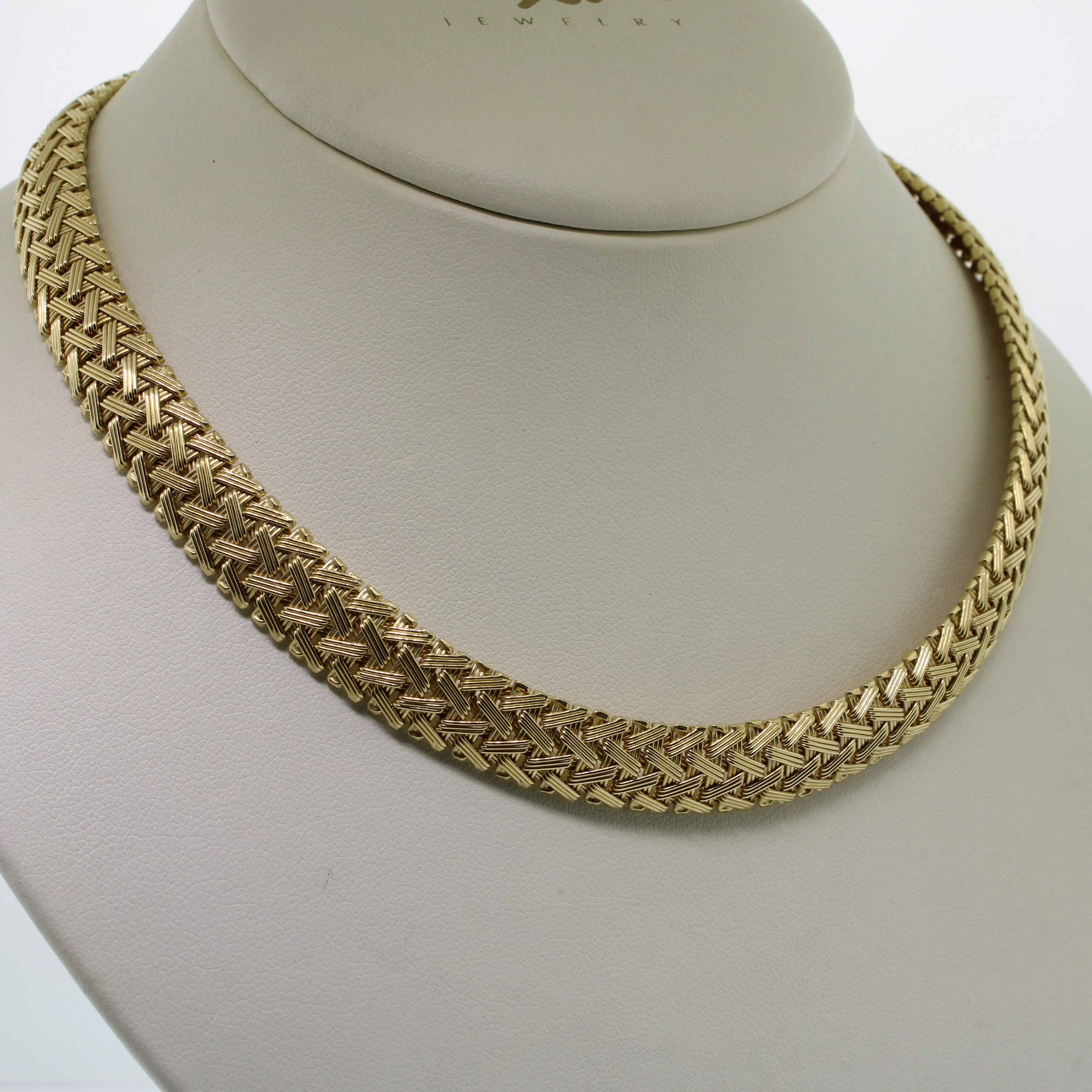 14K Yellow Gold 15.25" Woven Necklace (Estate Jewelry)