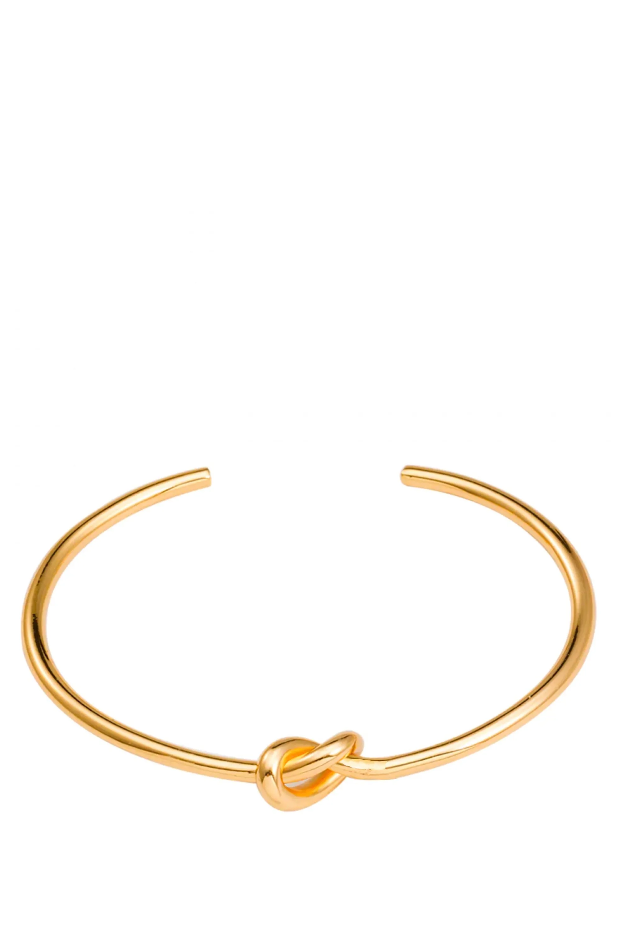 18k Gold Polished knotted Bangle