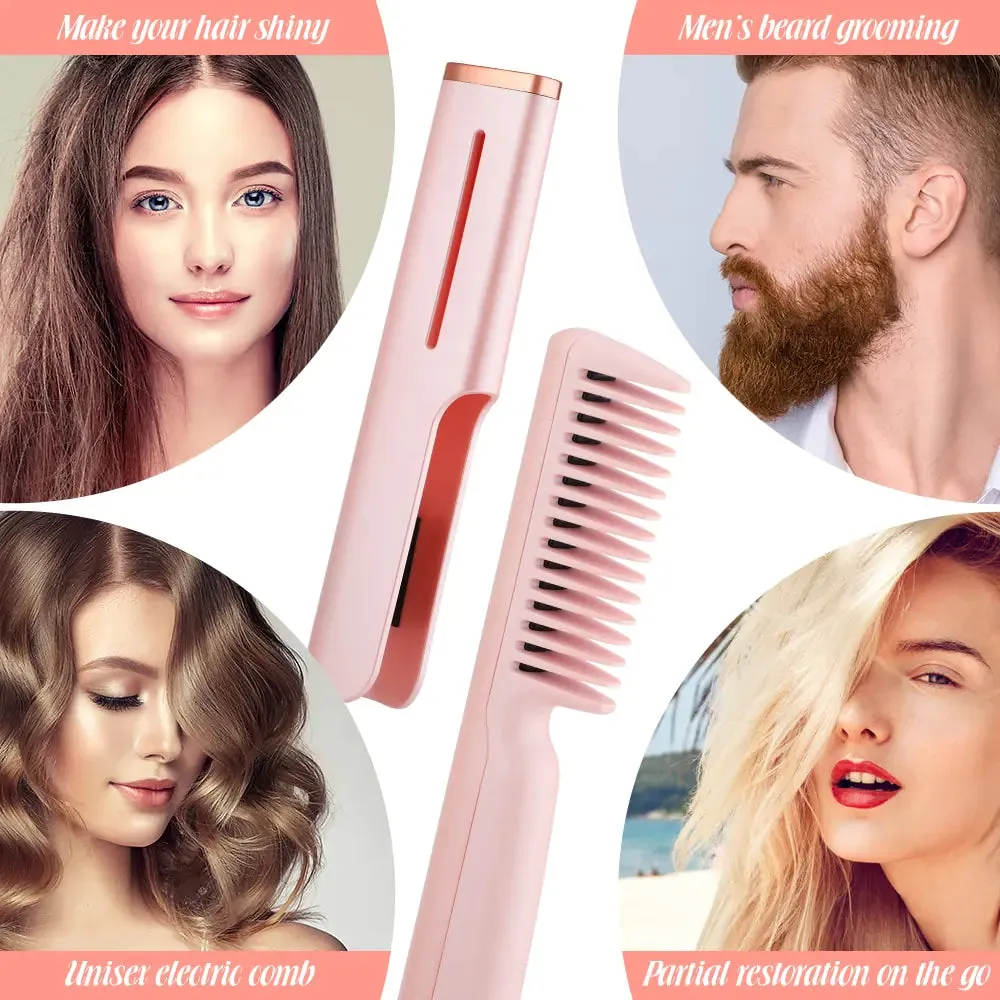 2 in 1 USB Heated Hair Comb