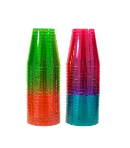 2oz Assorted Neon 40ct Shot Glasses