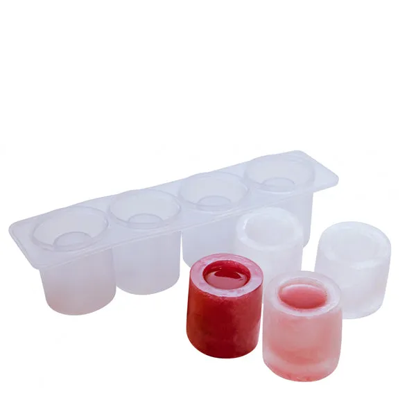 4 Cavity Silicone Shot Glass Mould - Clear