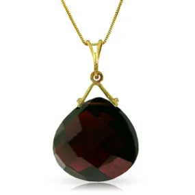 8.5 Carat 14K Solid Yellow Gold Erotica Garnet Necklace