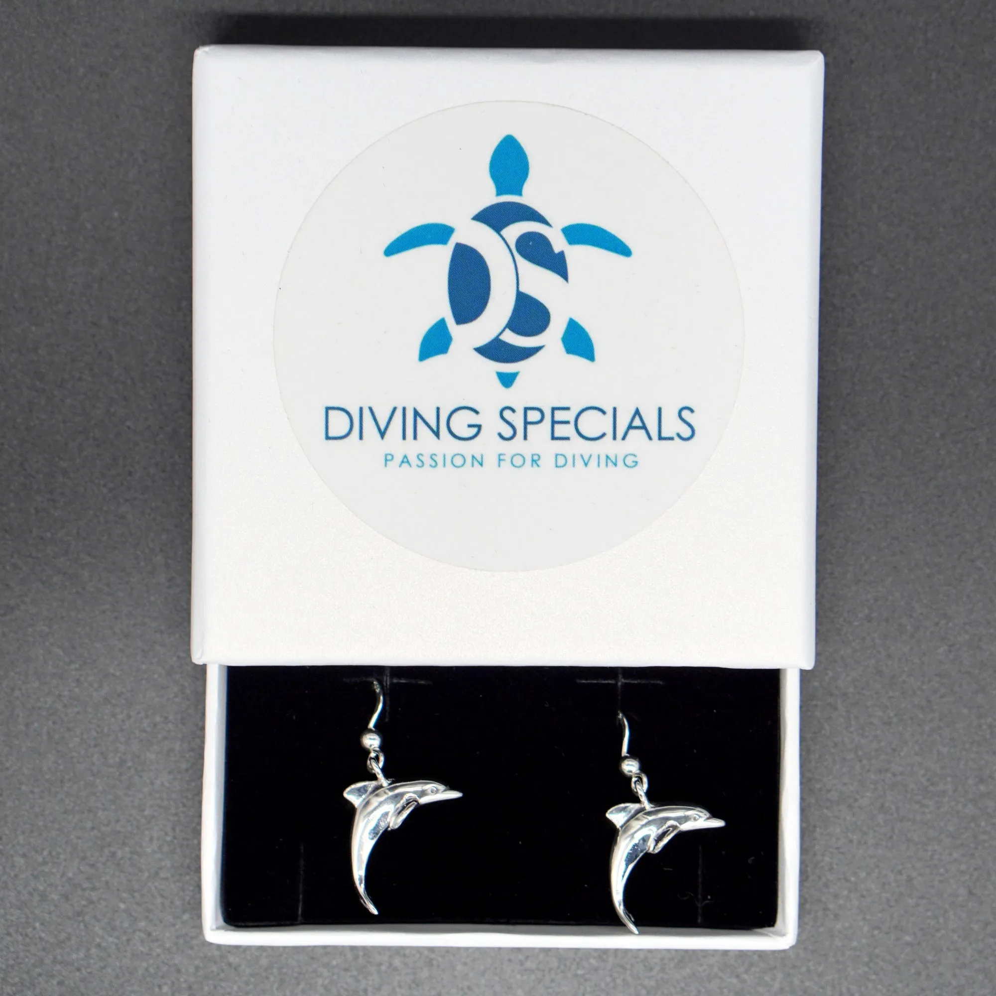 925 Real Silver Earrings with Dolphin Pendant