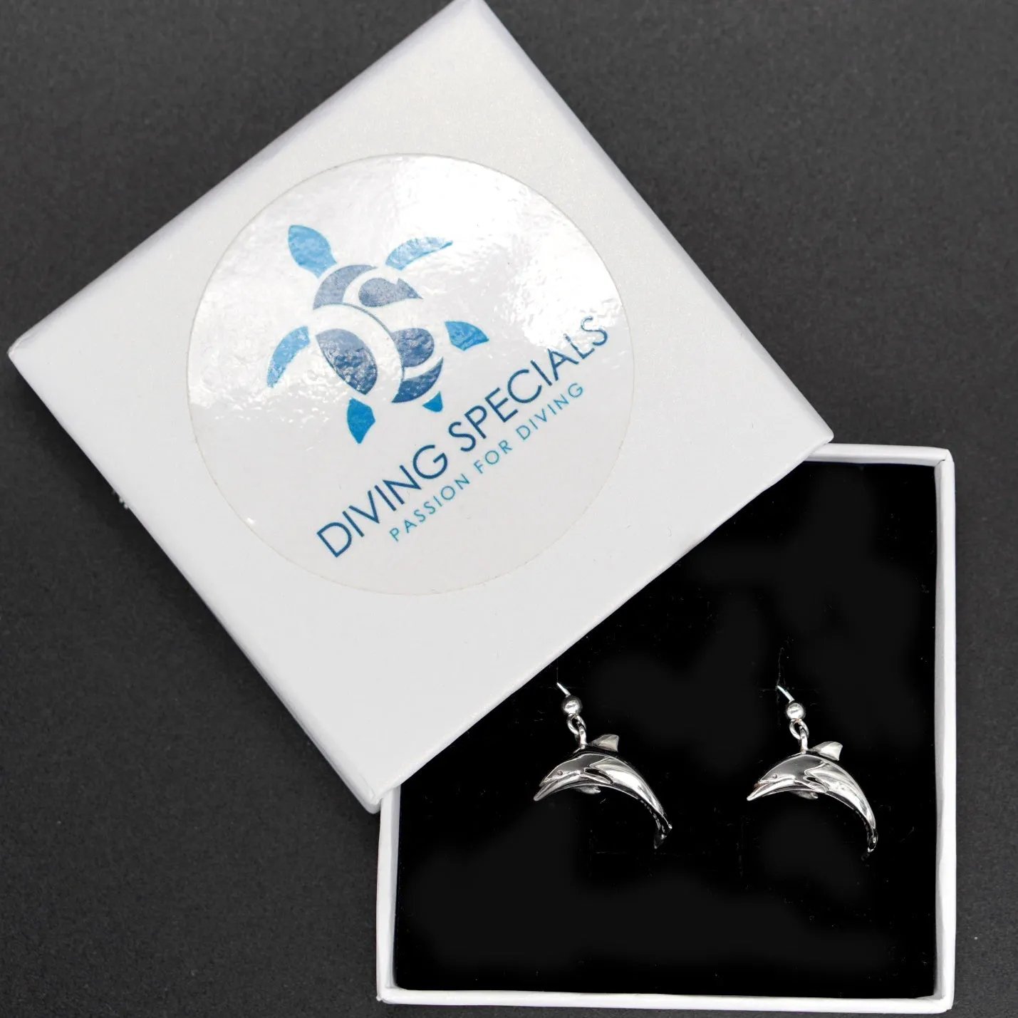 925 Real Silver Earrings with Dolphin Pendant