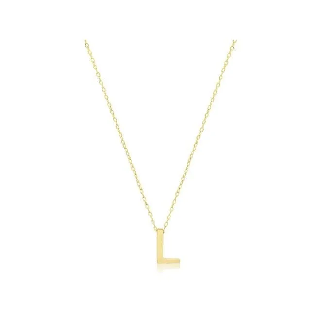 9ct Yellow Gold Initial Necklace NK435/L