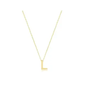 9ct Yellow Gold Initial Necklace NK435/L