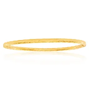 9ct Yellow Gold Silver Filled 67cm Bangle