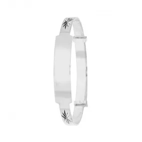 Acotis Silver Babies Round Dia Cut Silver Bangle G4374