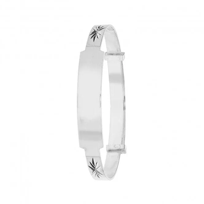 Acotis Silver Babies Round Dia Cut Silver Bangle G4374