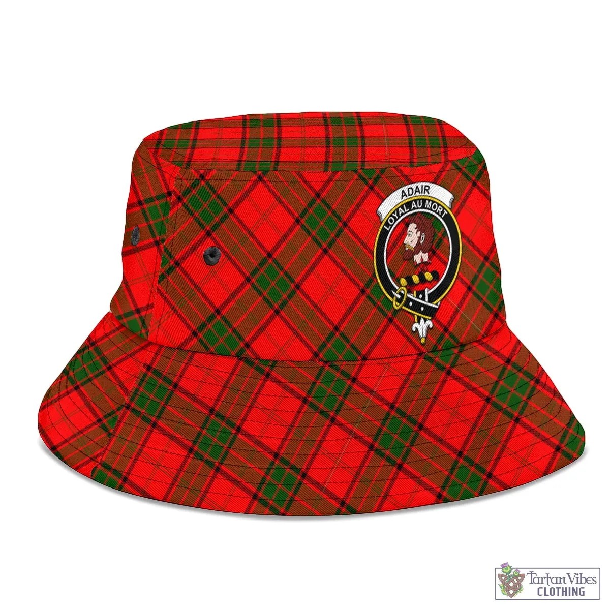 Adair Tartan Bucket Hat with Family Crest