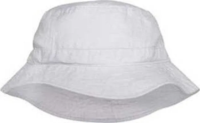 Adams ACVA101 Vacationer Pigment Dyed Bucket Hat - White