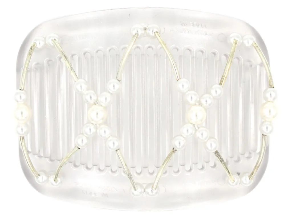 African Butterfly Hair Comb - Beada Tube Clear 28