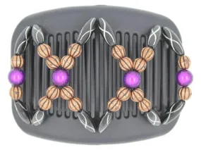 African Butterfly Hair Comb - Dalena Black 101