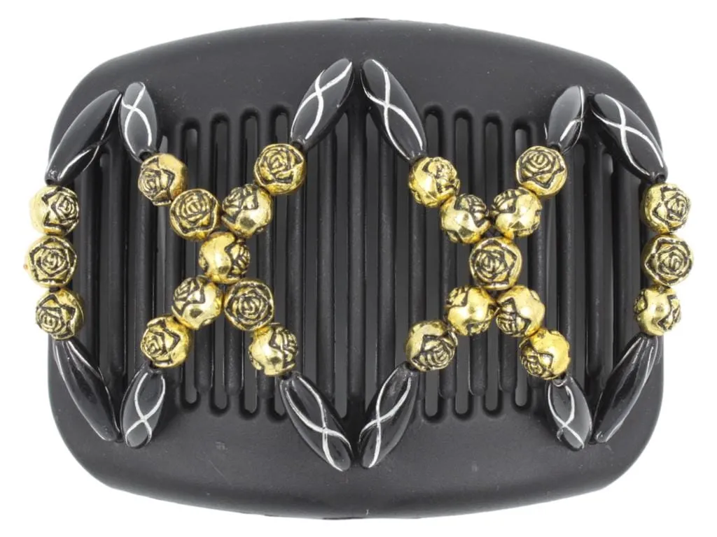 African Butterfly Hair Comb - Dalena Black 128