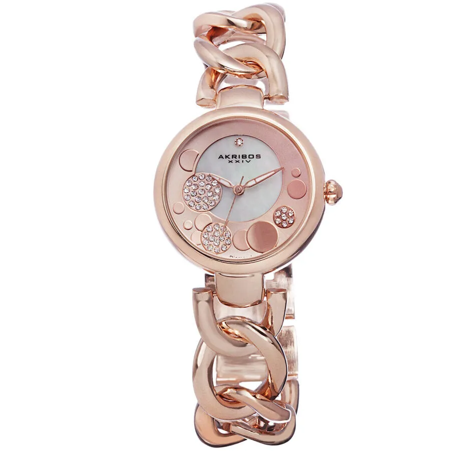 Akribos Xxiv Rose Gold-tone Ladies Watch AK678RG