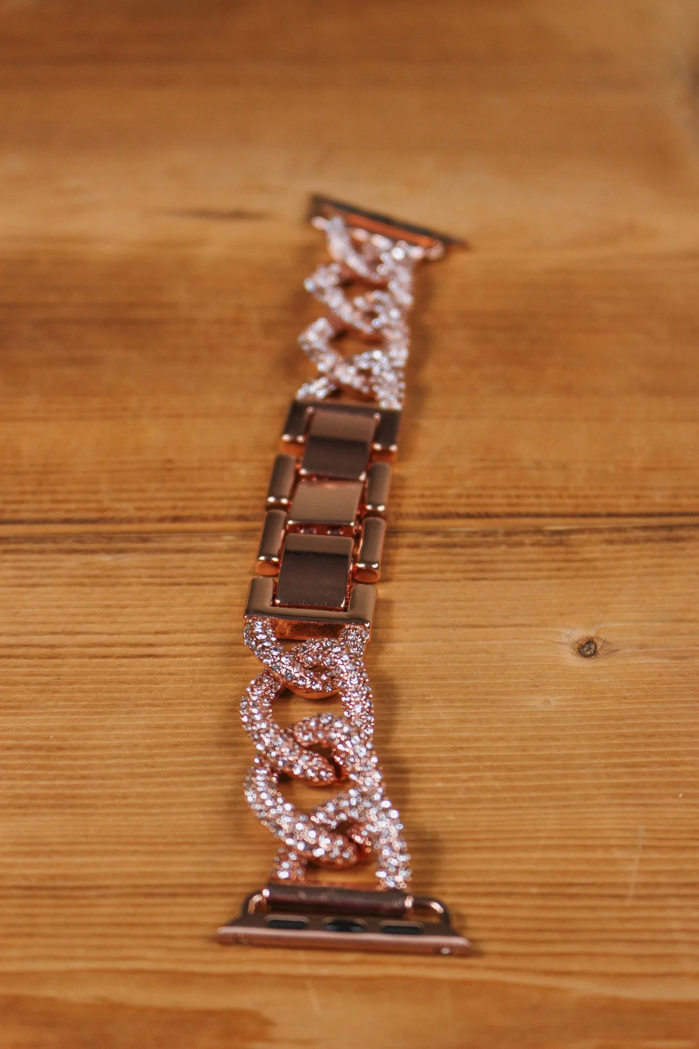 All The Time Rhinestone Pink Watch Band