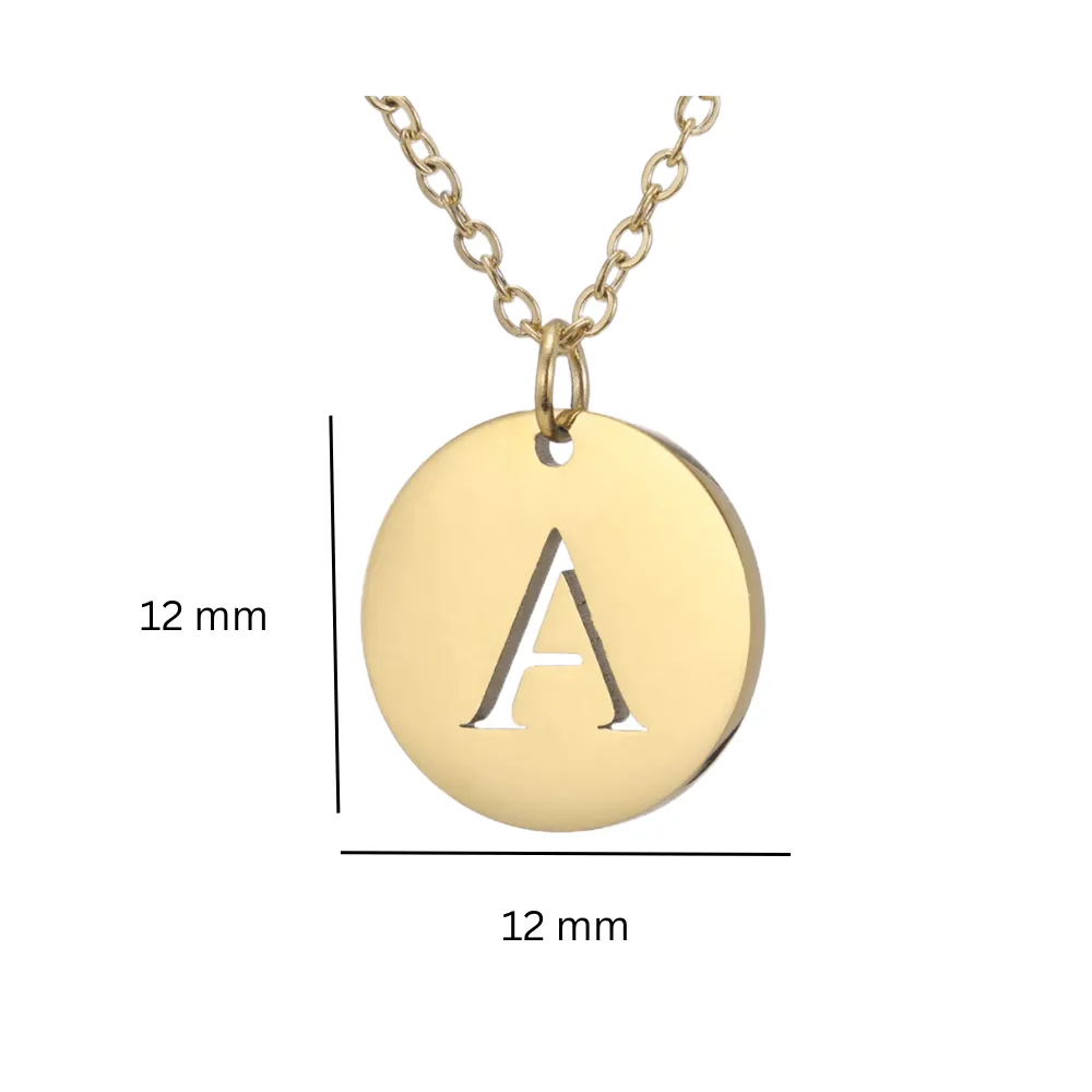 Alphabet Necklace Gold Plated - Letter C