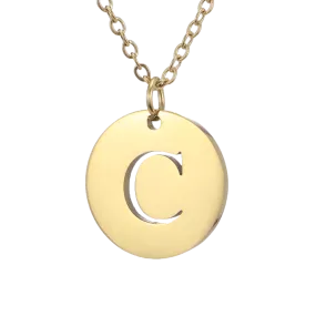 Alphabet Necklace Gold Plated - Letter C