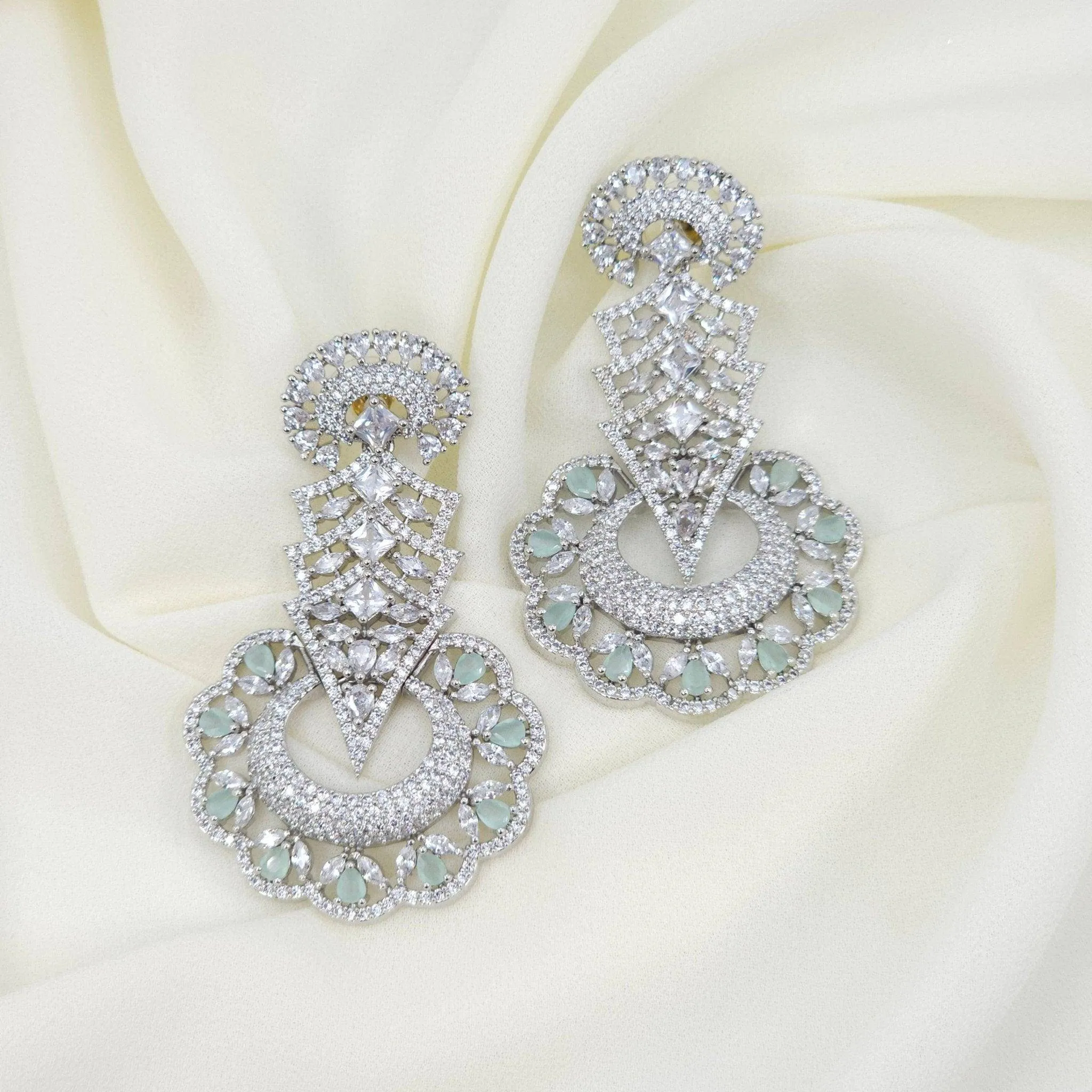 American Diamond Drop Earrings