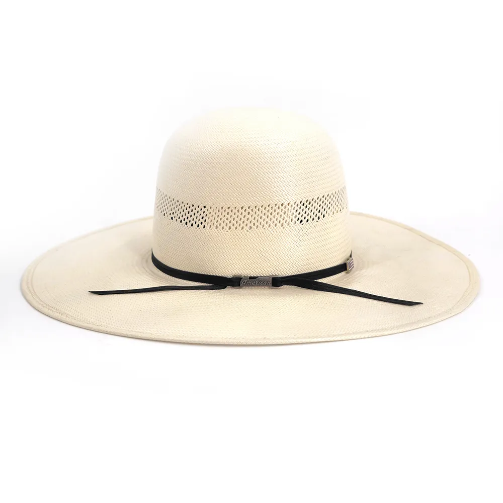 American Hat Company Straw Hat - 7104 S (Open Crown)