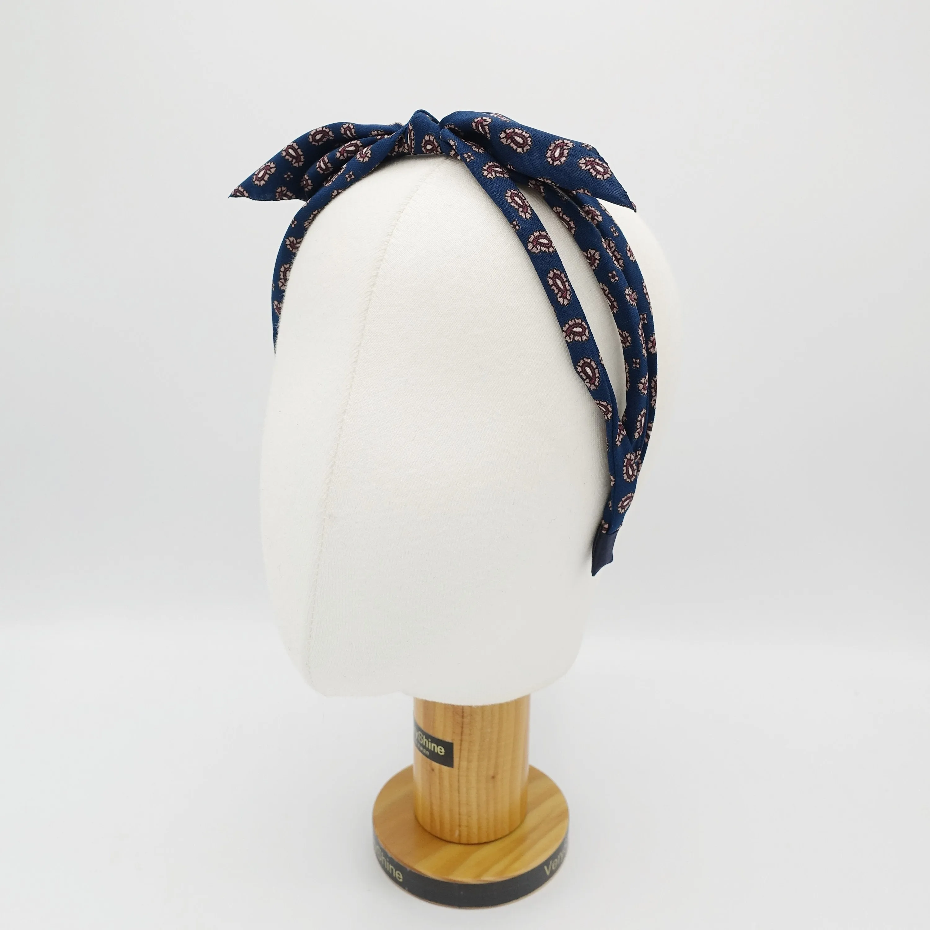 amoeba print bow knot triple fabric strand headband unique thin hairband women hair accessory