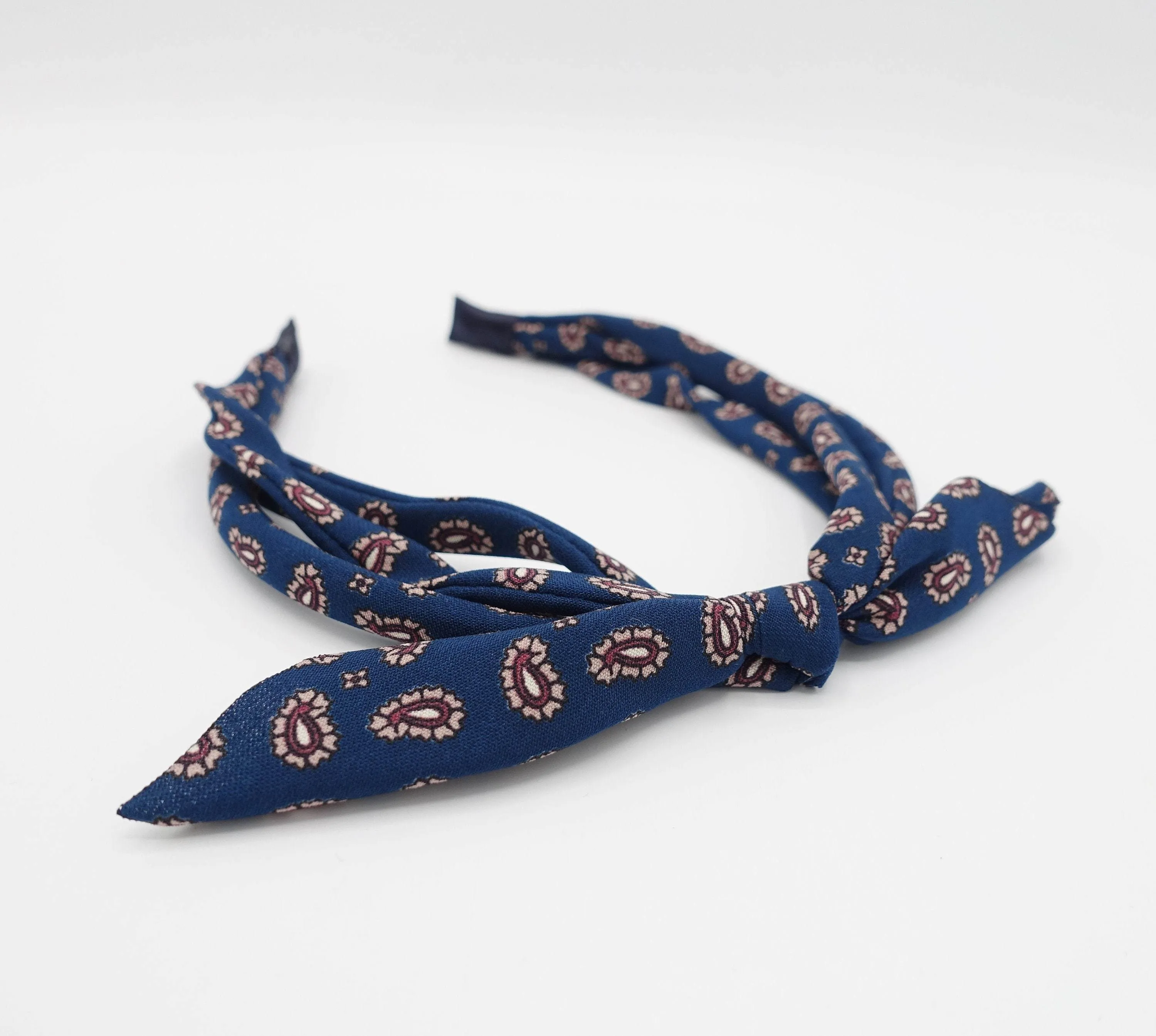 amoeba print bow knot triple fabric strand headband unique thin hairband women hair accessory