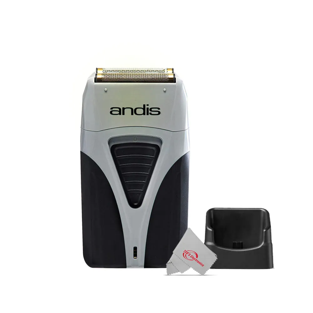 Andis Profoil Lithium Plus Cordless Titanium Foil Shaver 17200 with 9" Comb White