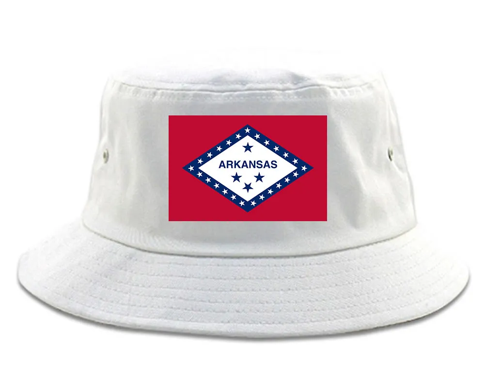 Arkansas State Flag AR Chest Mens Bucket Hat