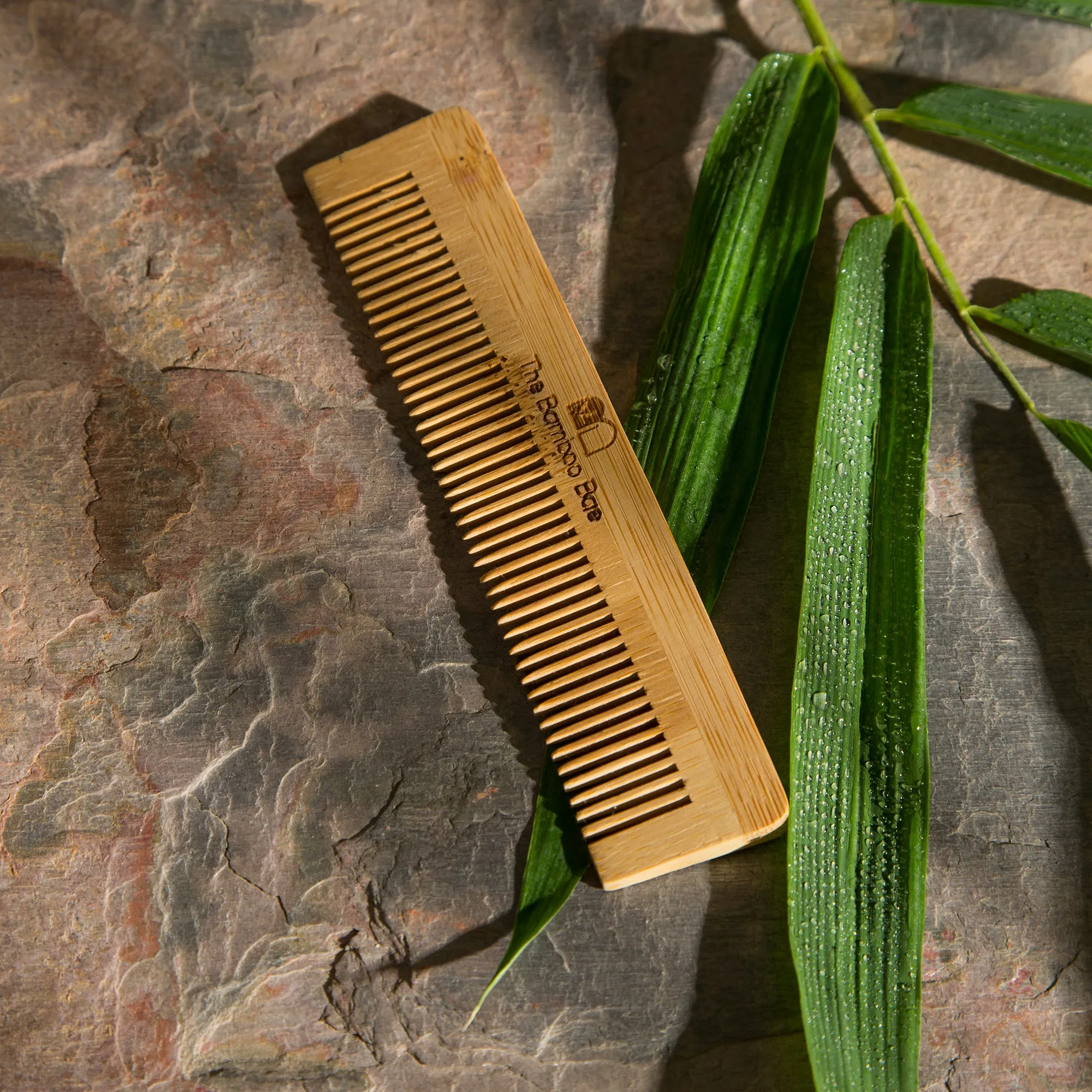 Bamboo Comb | Non-Static & Sleek Travel Comb | Pocket Size & Travel Friendly Bamboo Comb