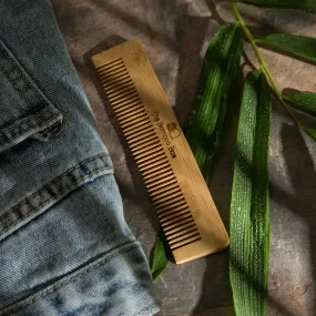 Bamboo Comb | Non-Static & Sleek Travel Comb | Pocket Size & Travel Friendly Bamboo Comb