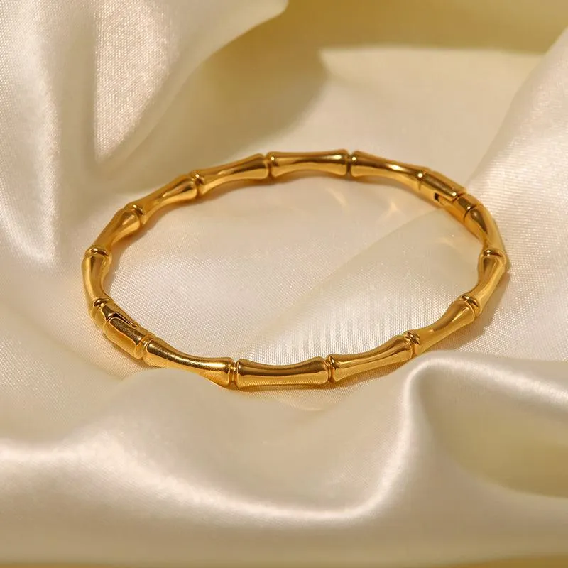 Bamboo Oval Openable Bangle