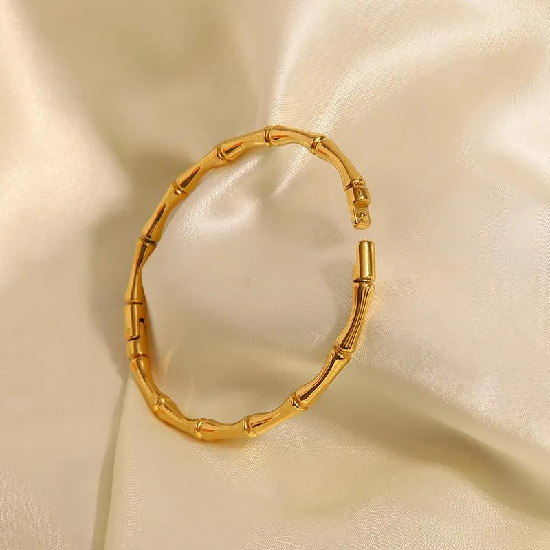 Bamboo Oval Openable Bangle