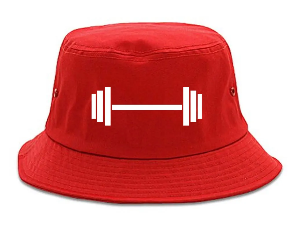 Barbell Workout Gym Mens Bucket Hat