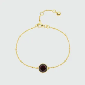 Barcelona January Garnet Birthstone Bracelet