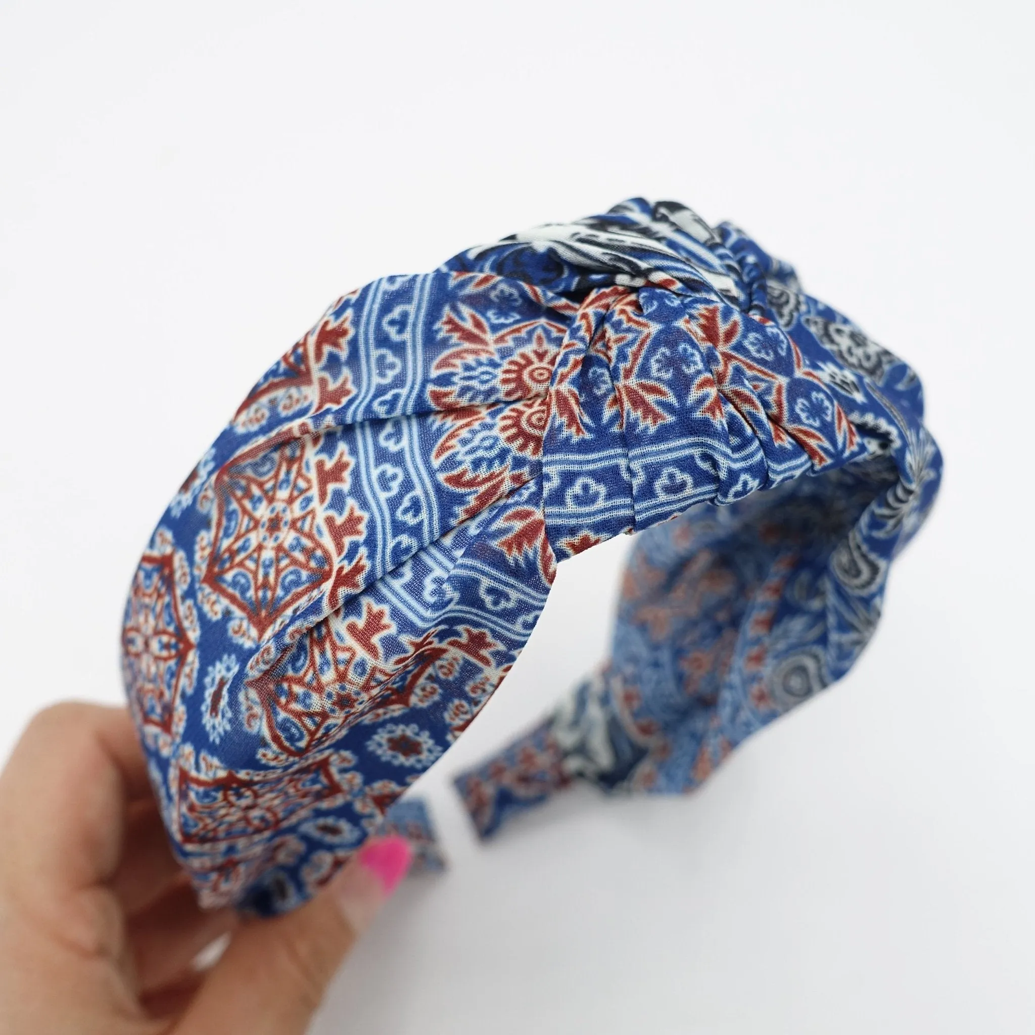 baroque bohemian print headband knot hairband casual hair accessory for women