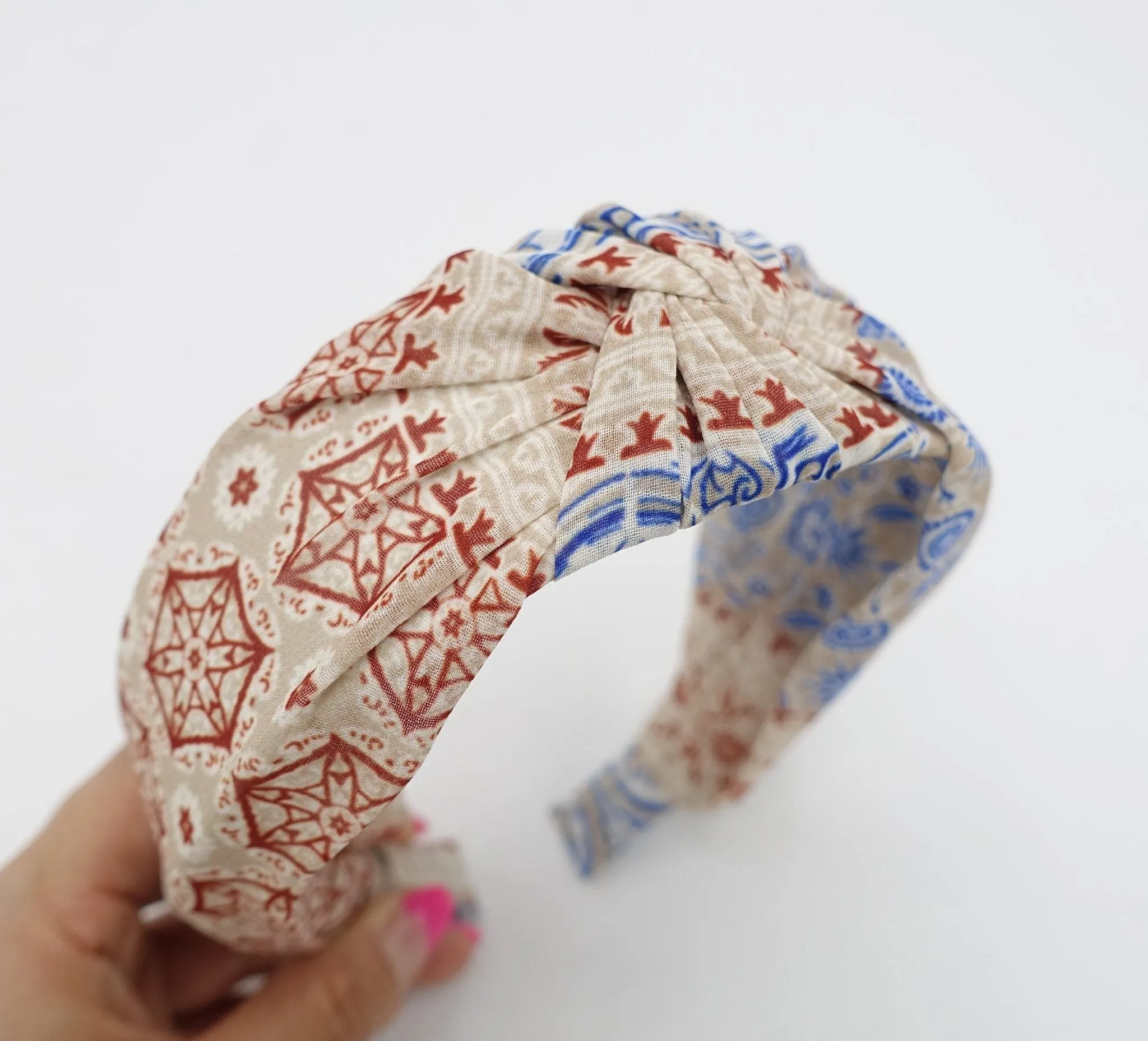 baroque bohemian print headband knot hairband casual hair accessory for women