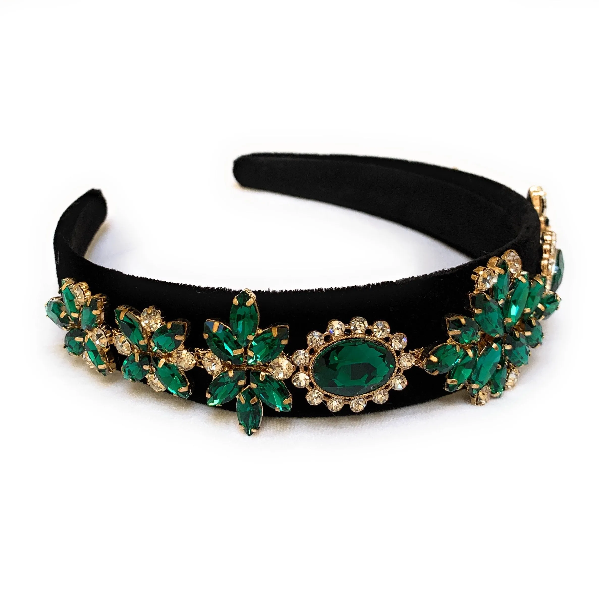 Bella Jeweled Headband (Emerald)