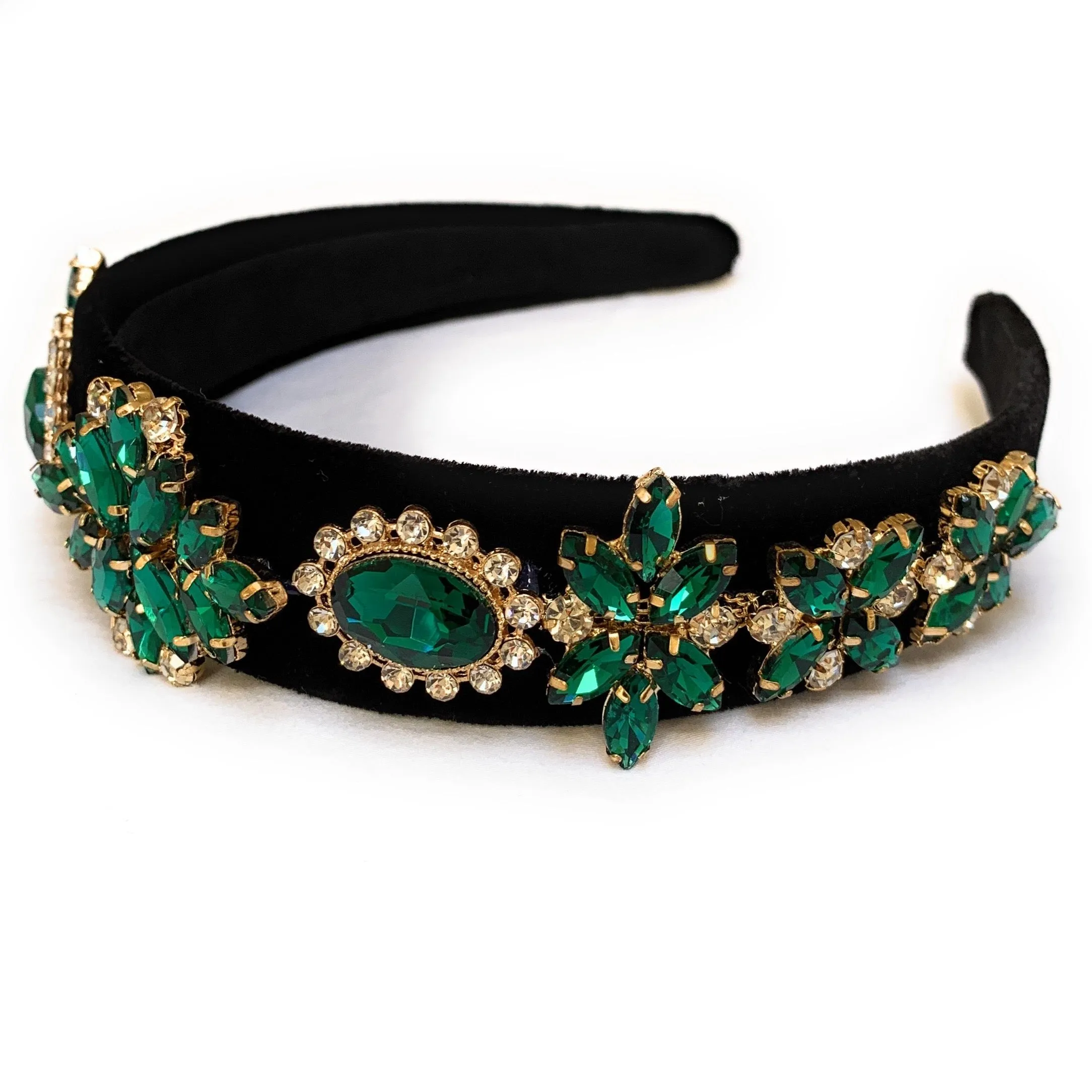 Bella Jeweled Headband (Emerald)