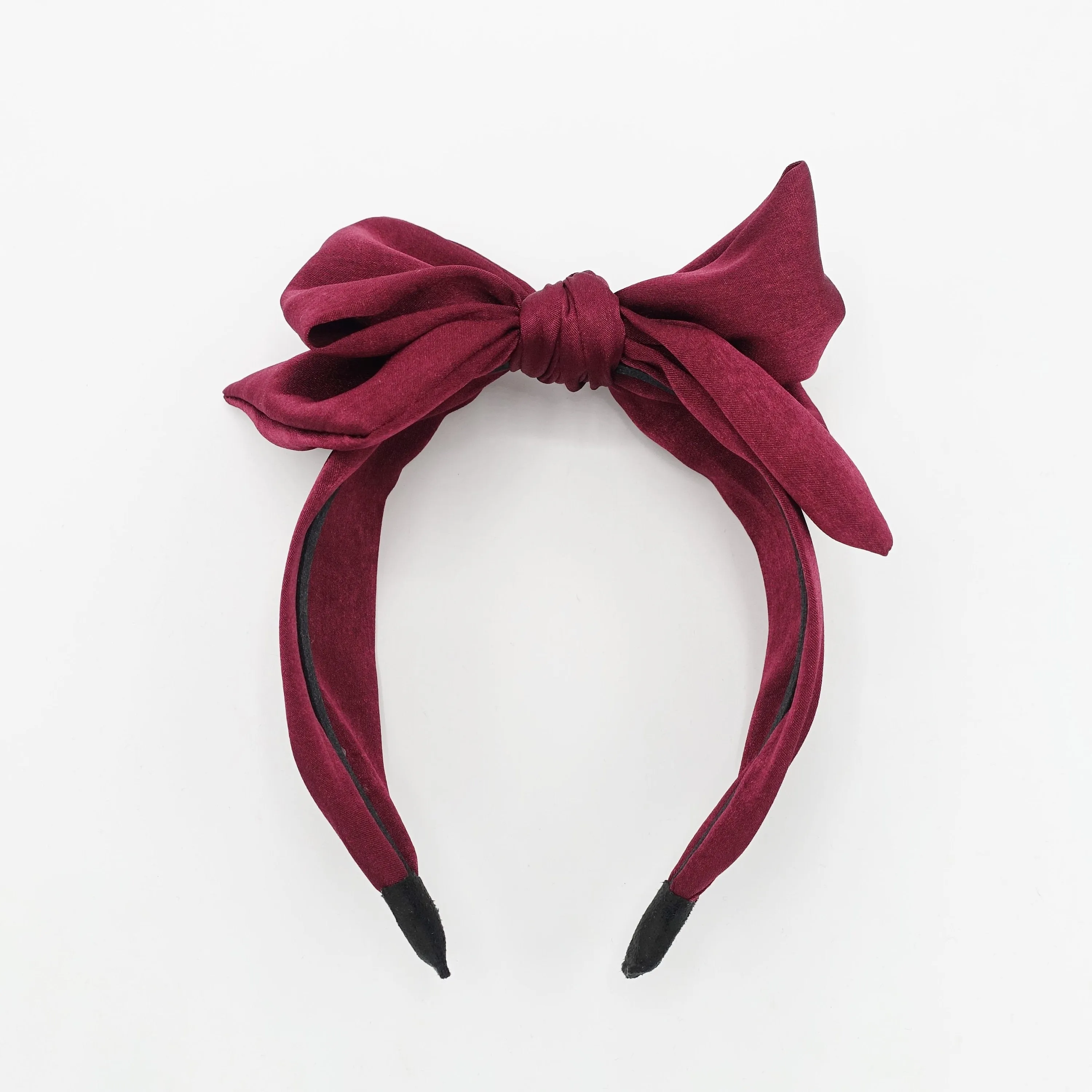 big satin bow knot hairband fashion headband for women hair accessory