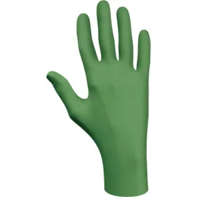 Biodegradable Disposable Nitrile Gloves, Powder-Free, Green, 4 mil