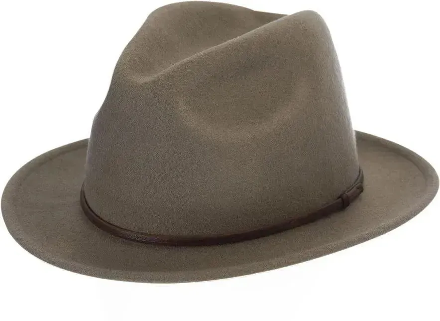 Black Creek (BC2048)- Crushable Wool Felt Fedora Hat