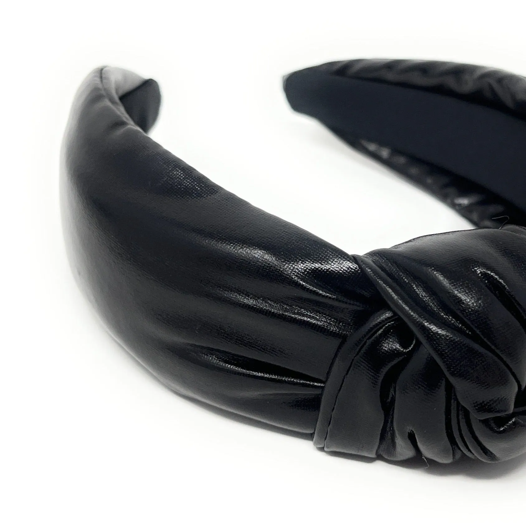 Black Metallic Knotted Headband