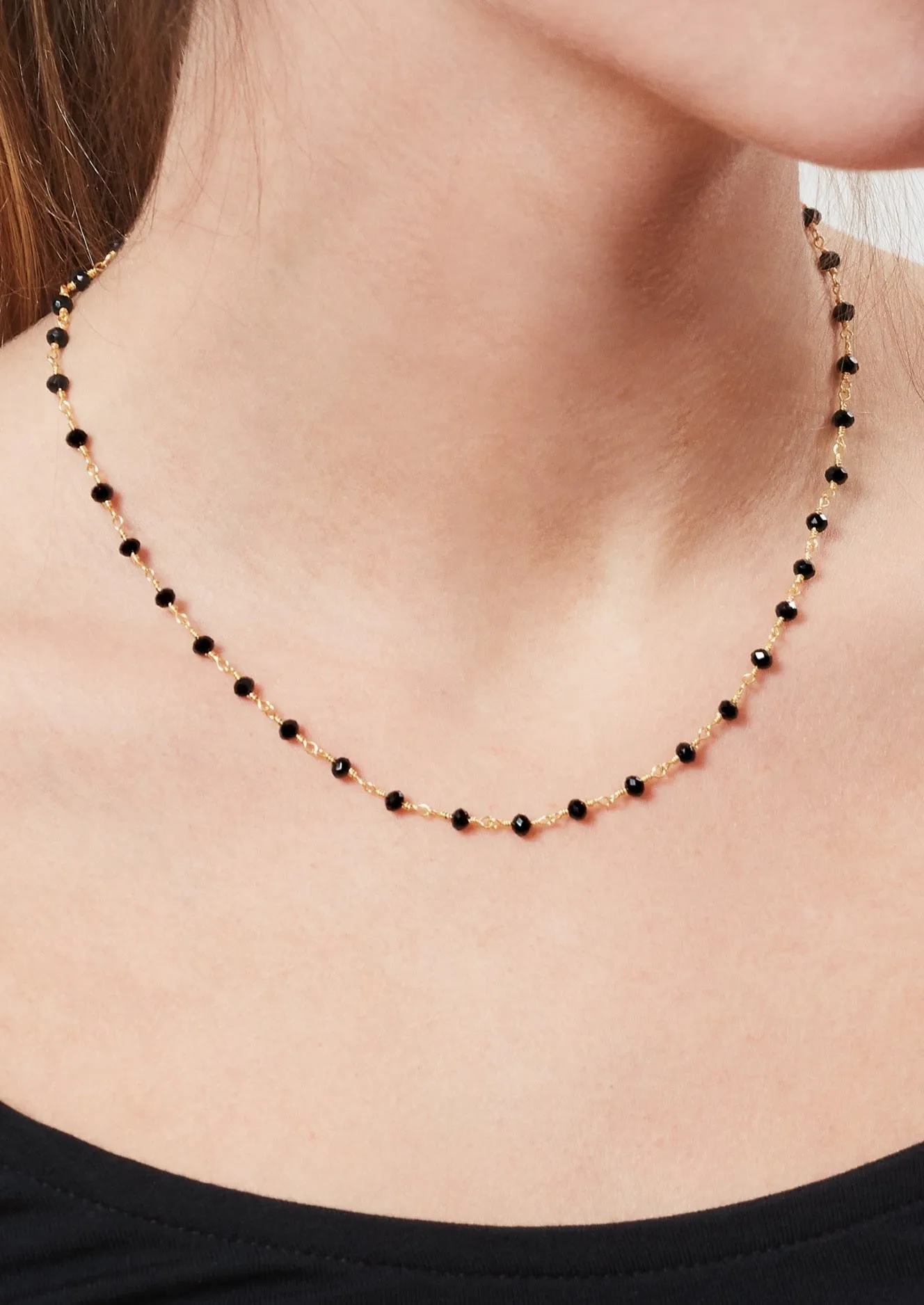 Black Onyx WILLPOWER 24K Vermeil Necklace